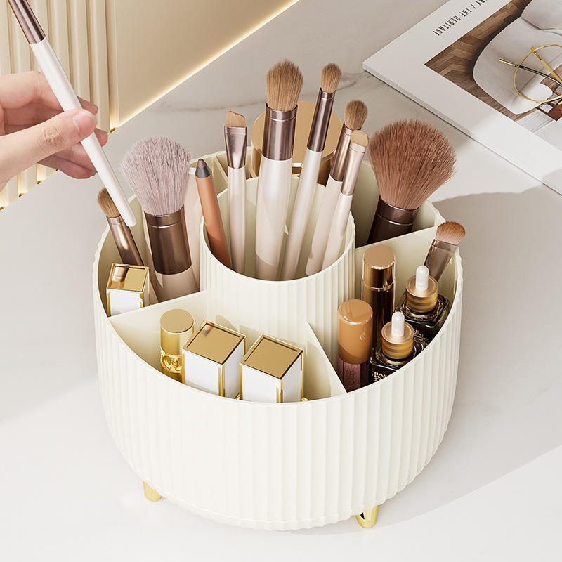 360° Rotating Makeup Brush Organizer